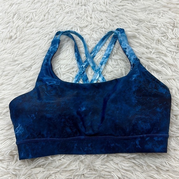 Lululemon Energy Bra H2O Deep Sea H20 Energy Bra Hero Blue - Picture 1 of 3
